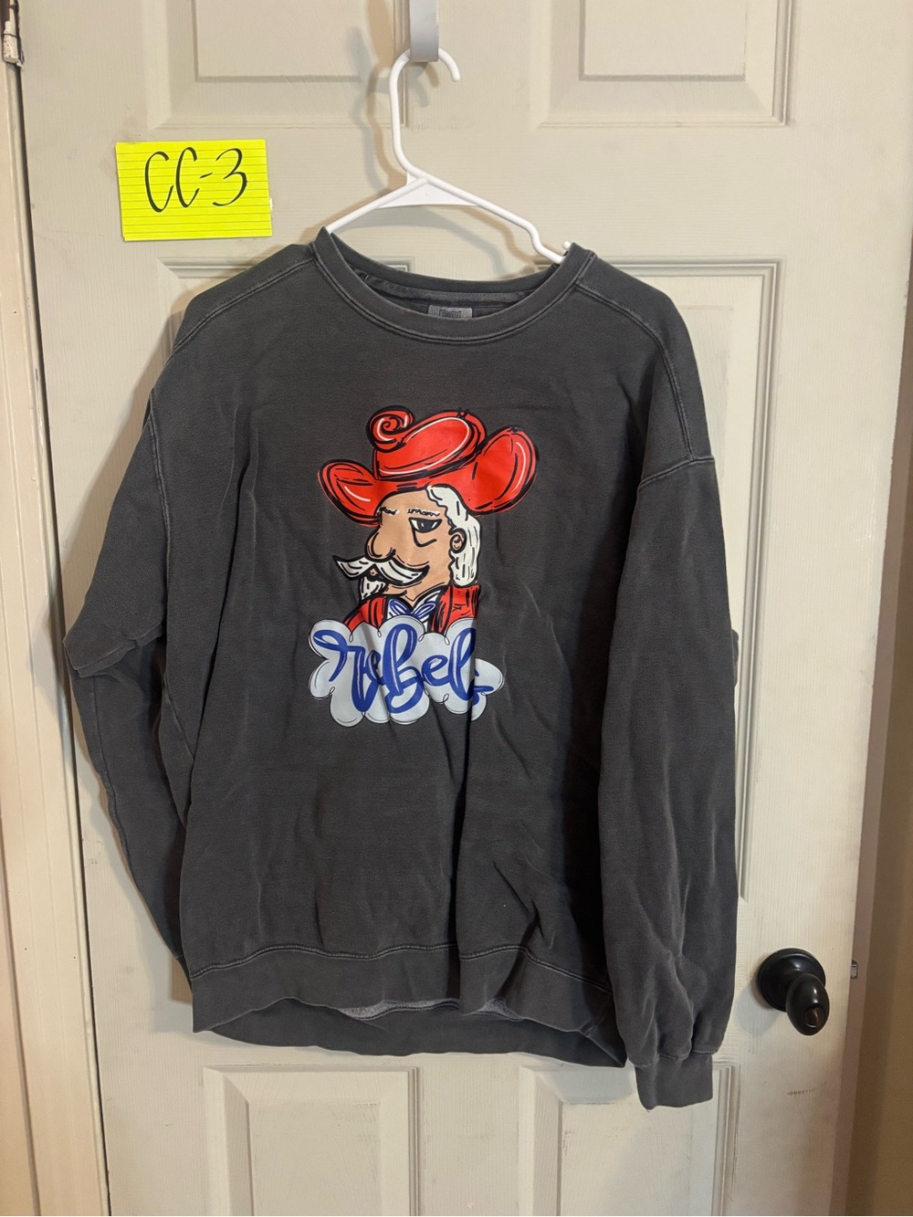 Rebel ole miss  grey crewneck sweatshirt Size L #sweatshirt